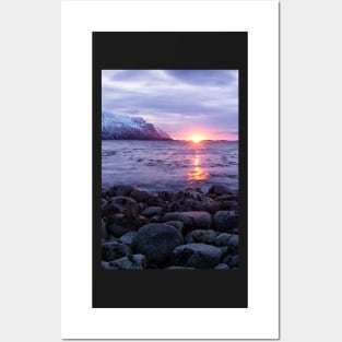 Rocky Lofoten Sunset Posters and Art